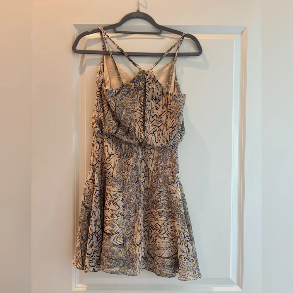 Lulu's Cream Tan Sequin Ruffled Mini Dress - Picture 5 of 9